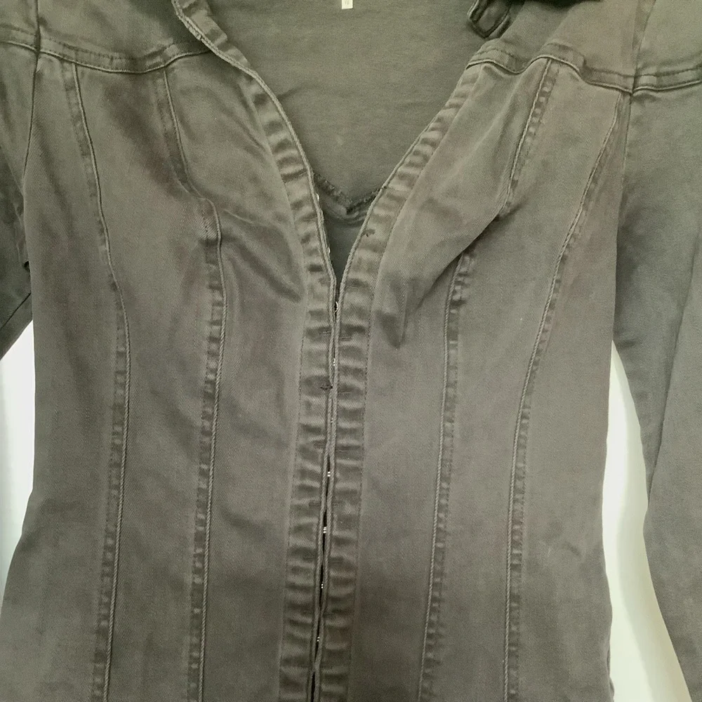 Free People Black Kenny Slim Tunic, NWOT, Fitted, Corset-Like, Stretchy‎ Sz XXS